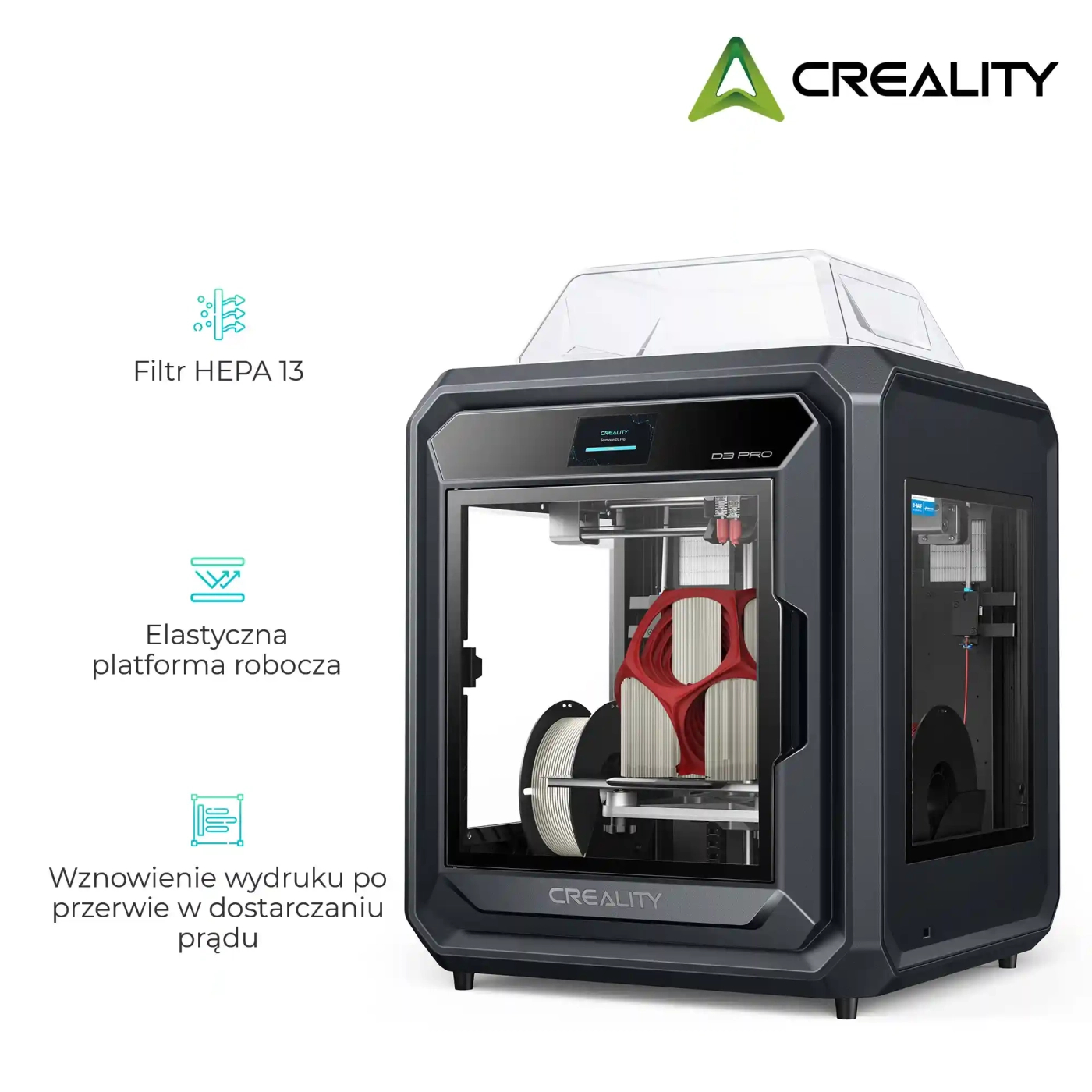 Drukarka 3D Creality Sermoon D3 Pro cena - zdjęcie 3