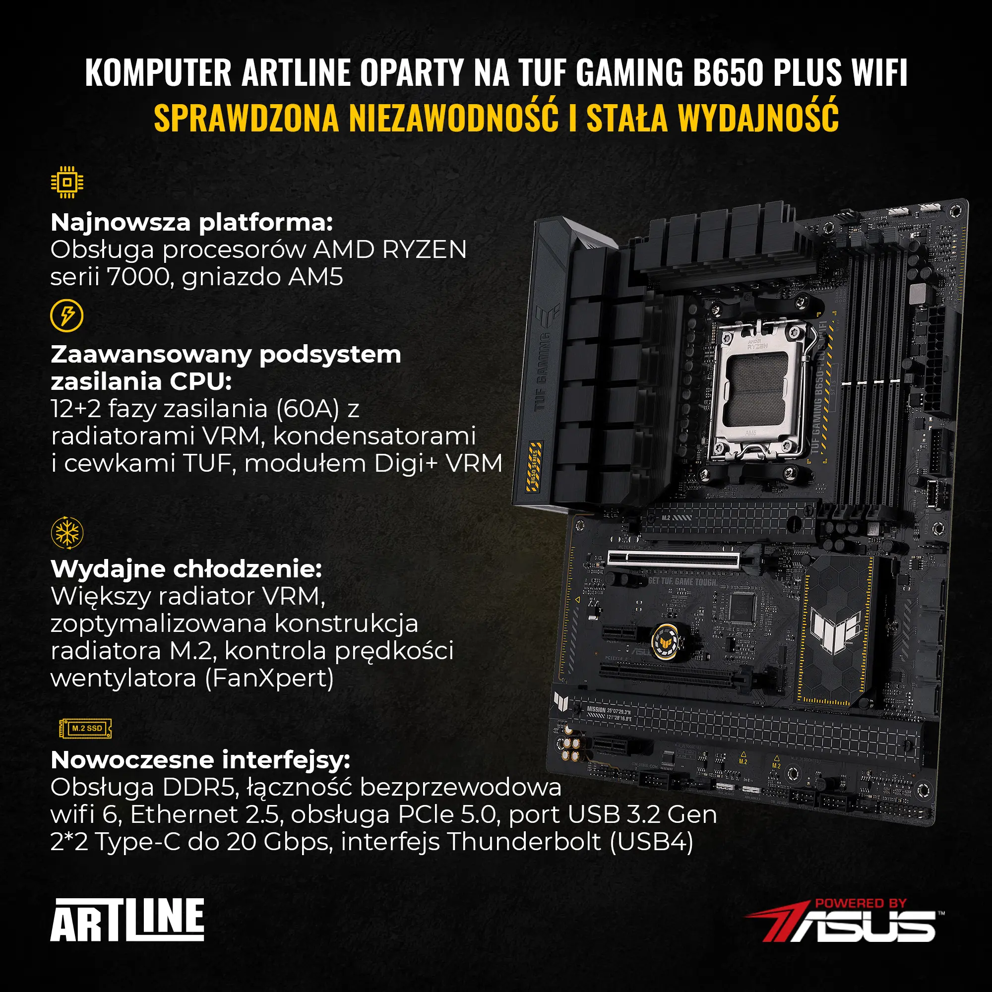 Komputer gamingowy ARTLINE GT502 Ryzen 7 7800X3D RTX 4080 SUPER 16GB GT5W642TWin (R778X3DRTX48S16GT5W642Tw) cena - zdjęcie 2