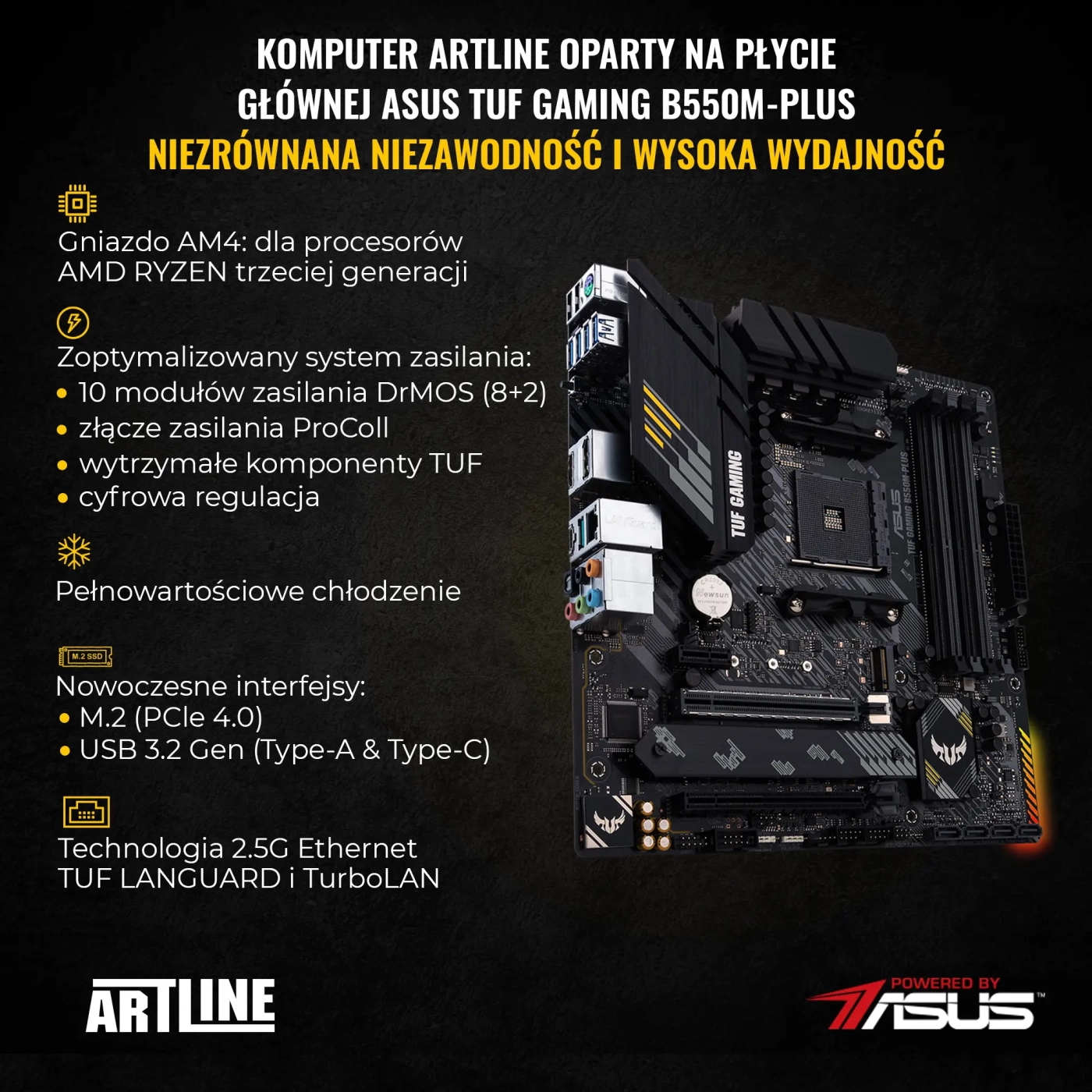 Komputer gamingowy ARTLINE TUF ARTLINE TUFRyzen 9 5900X RTX 3060 12GB GT3013210 (R95900XRTX306012GGT33210) cena - zdjęcie 1