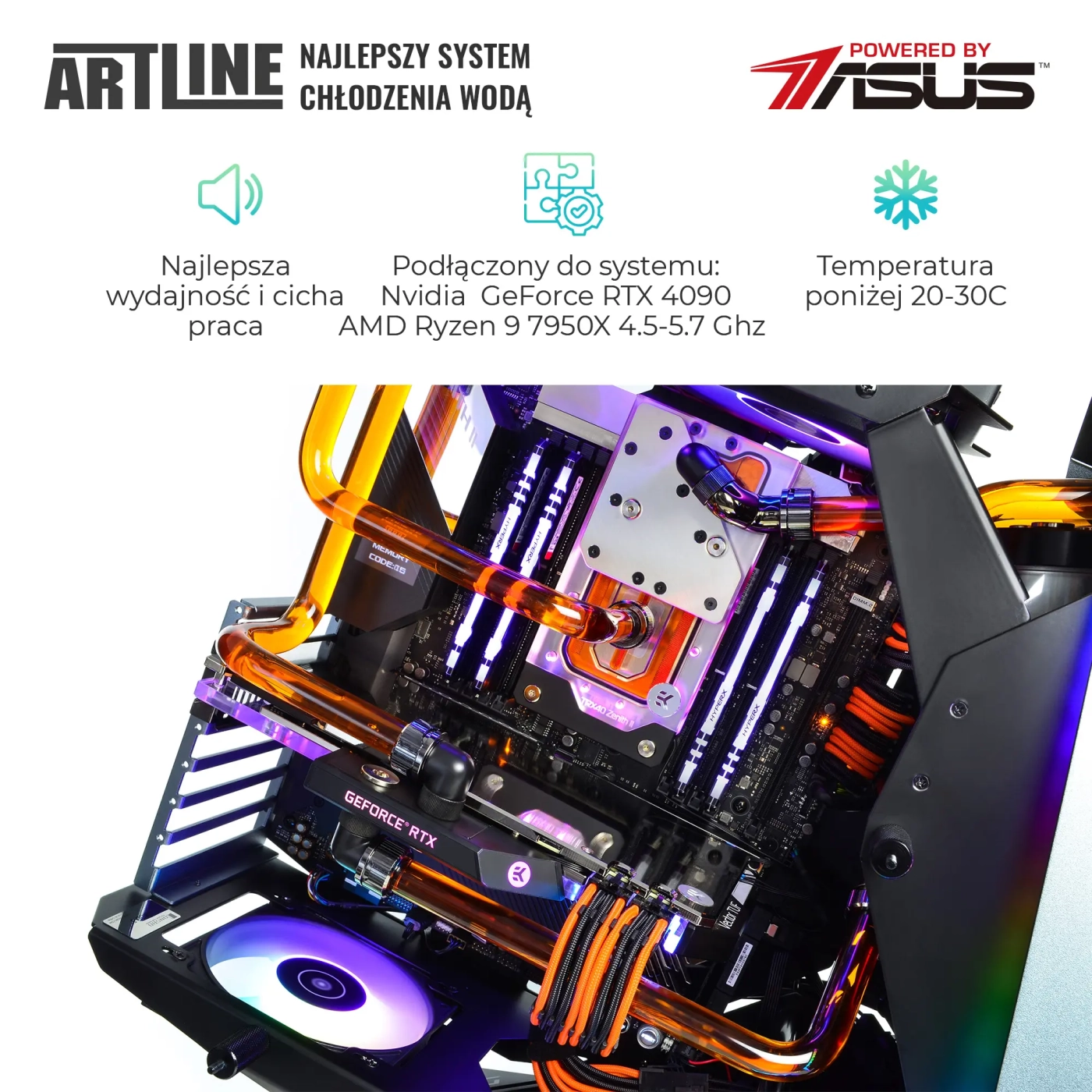 Komputer gamingowy ARTLINE MOD5 Ryzen 9 7950X RTX 4090 24GB MOD51020Win (R97950XRTX409024GM5121020w) cena - zdjęcie 4