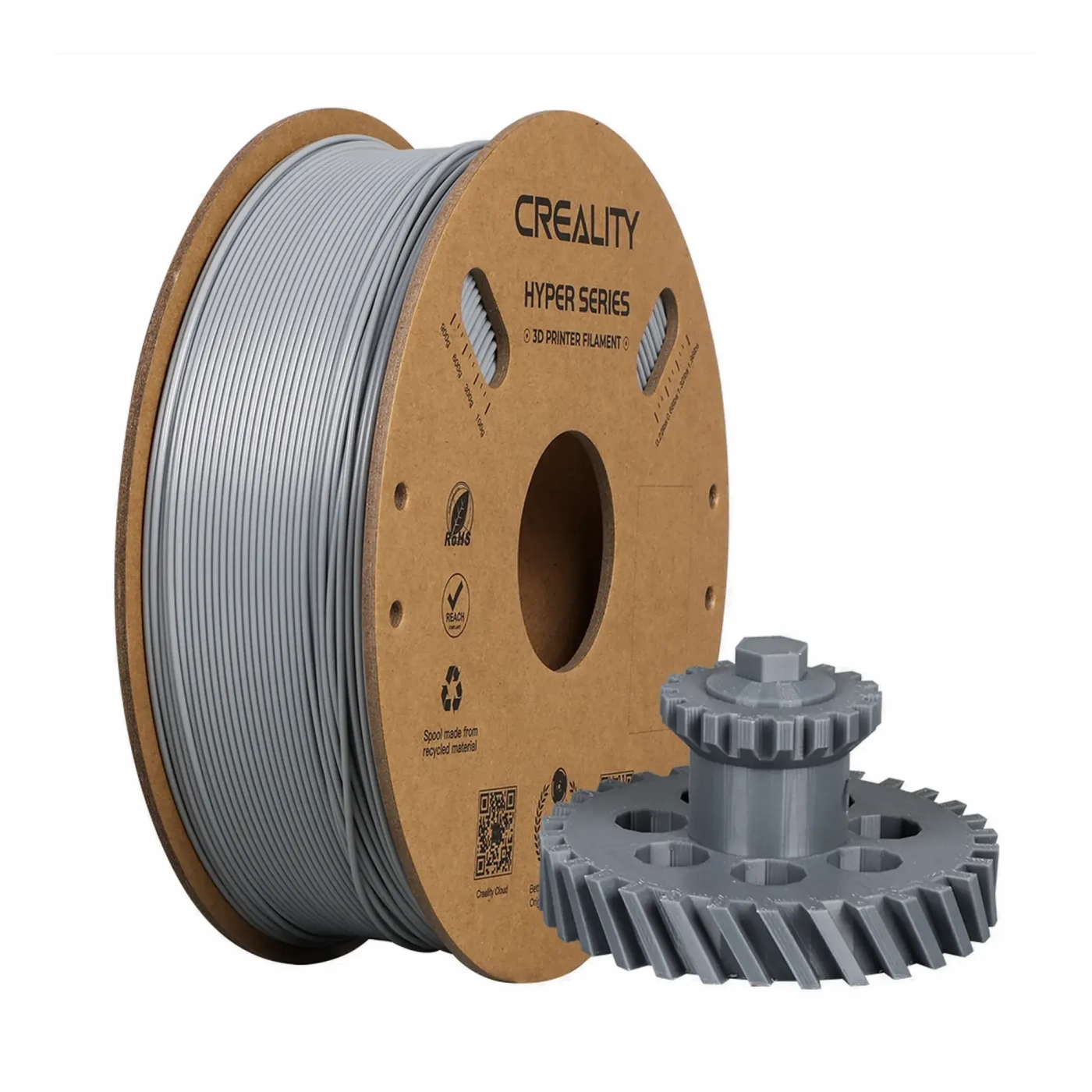 Filament Hyper ABS (tworzywo sztuczne) do drukarki 3D CREALITY 1 kg, 1,75 mm, szary (3301020041) cena - zdjęcie 0