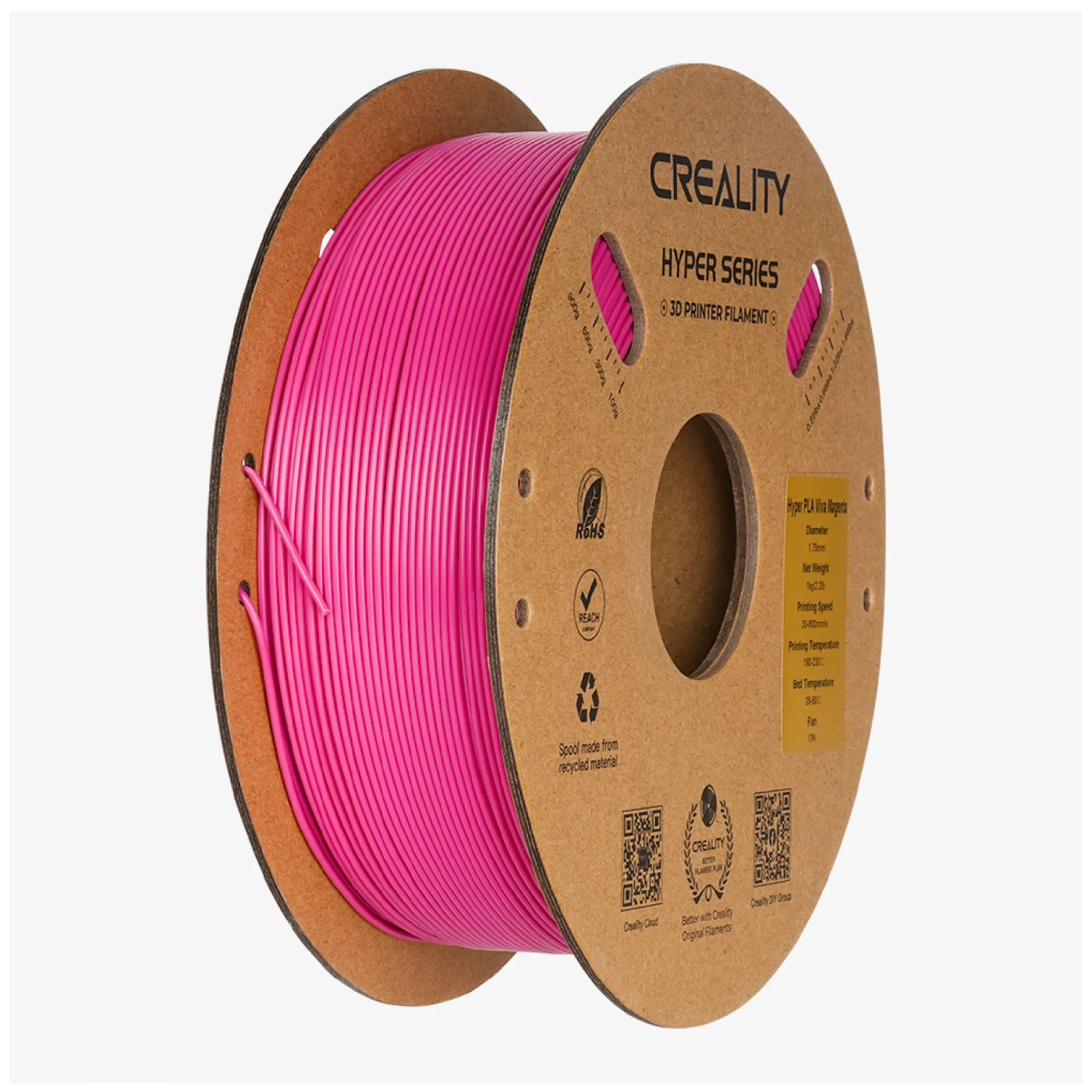 Filament Hyper PLA (tworzywo sztuczne) do drukarki 3D CREALITY 1 kg, 1,75 mm, jasny karmazynowy (3301010413) cena - zdjęcie 0