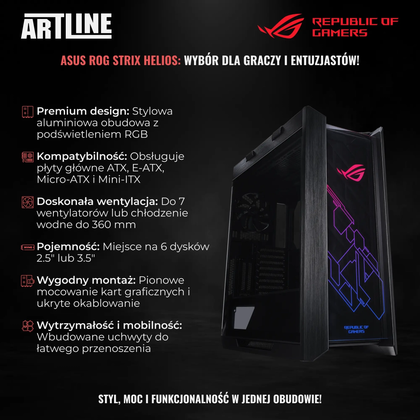 Komputer gamingowy ARTLINE HELIOS Ryzen 7 9800X3D RTX 4090 24GB H322TWin (R798X3DRTX4924H322Tw) cena - zdjęcie 6