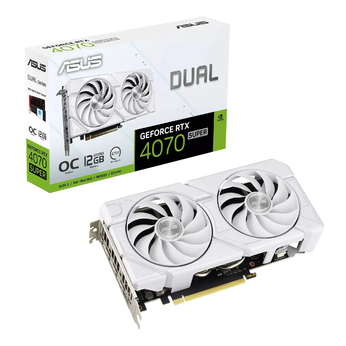 Karta graficzna ASUS Dual GeForce RTX 4070 SUPER EVO White 12GB GDDR6X OC Edition (90YV0KC8-M0NA00) cena - zdjęcie 9
