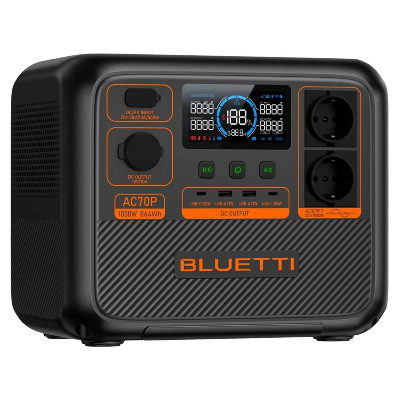 Stacje ładowania BLUETTI AC70P 864Wh, 1000W cena - zdjęcie 2