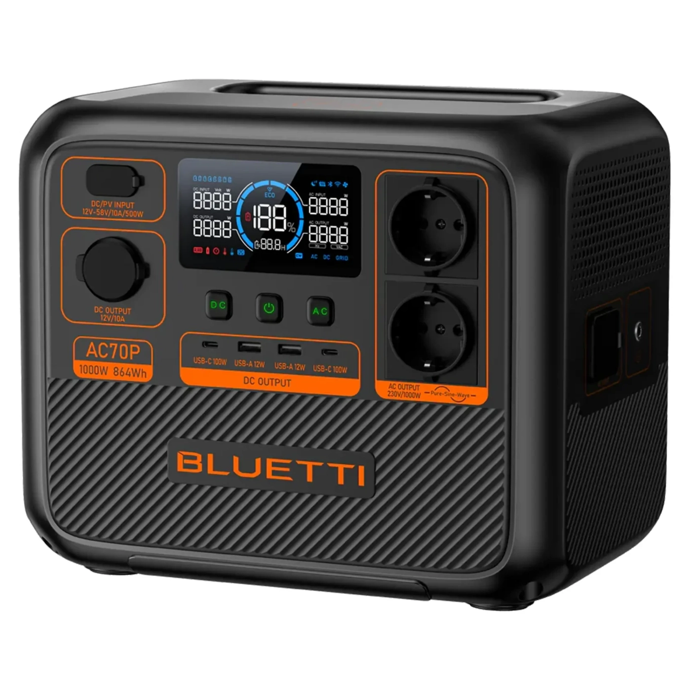 Stacje ładowania BLUETTI AC70P 864Wh, 1000W cena - zdjęcie 5