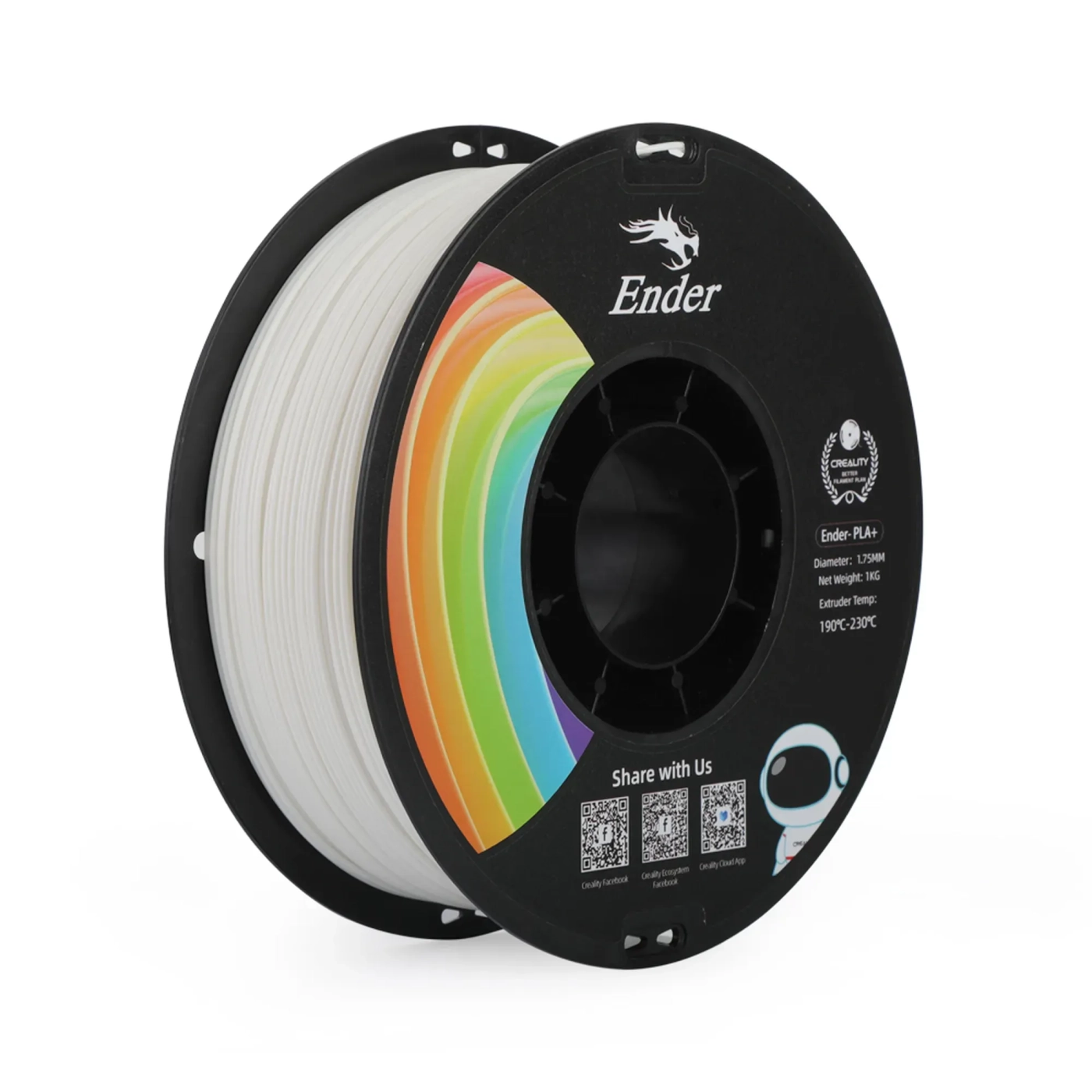 Filament Creality Ender-PLA Plus, 1kg, 1.75mm, biały (3301010305) cena - zdjęcie 0