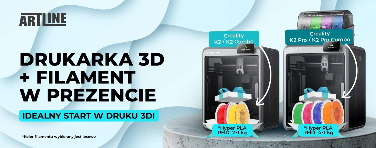 Drukarka 3D Creality K2 z filamentem Hyper PLA w prezencie