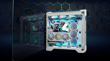 PC Artline Thermaltake View 51 Tempered Glass Snow ARGB