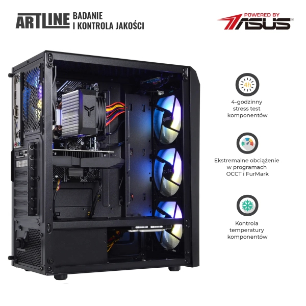 Komputer gamingowy ARTLINE Gaming X35 i5 12400F RTX 3050 8GB B33241Win cena - zdjęcie 7