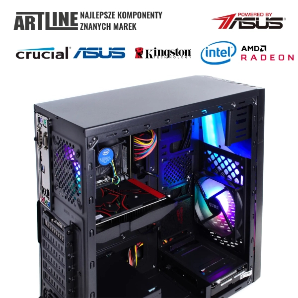 Komputer do domu ARTLINE Home H54 i3 12100F RX 6500 XT 4GB F21621Win cena - zdjęcie 3