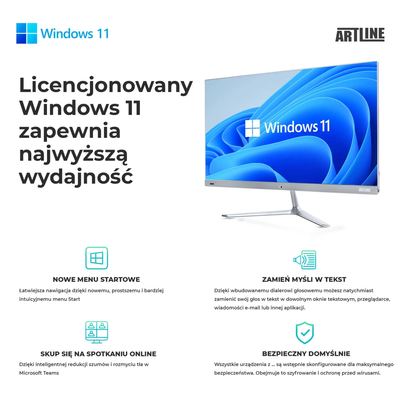 Komputer biurowy ARTLINE Business B57 i5 12400 C1324Win cena - zdjęcie 7
