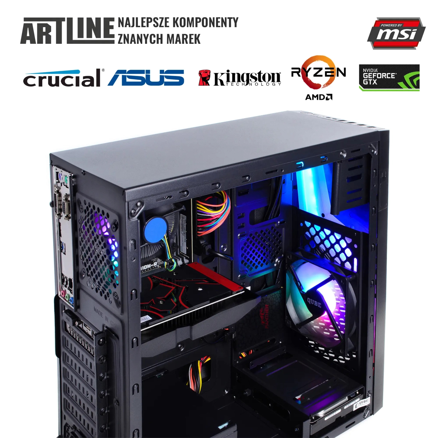 Komputer do domu ARTLINE Home H43 Ryzen 3 4100 GTX 1630 4GB F21621Win cena - zdjęcie 3