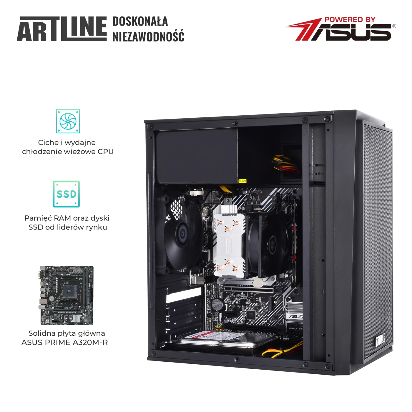 Komputer biurowy ARTLINE Business B46 Ryzen 5 3600 GT 710 2GB C1164Win cena - zdjęcie 1