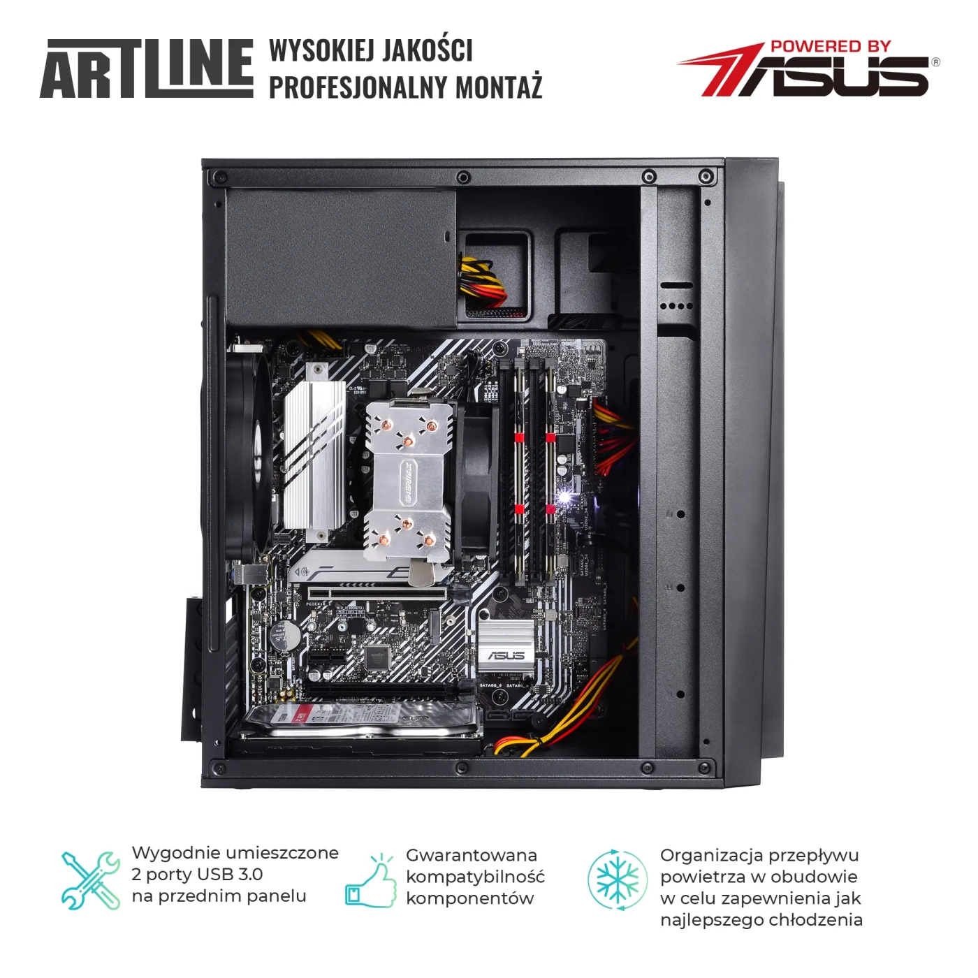 Komputer biurowy ARTLINE Business B45 Ryzen 5 5600G C182 cena - zdjęcie 3