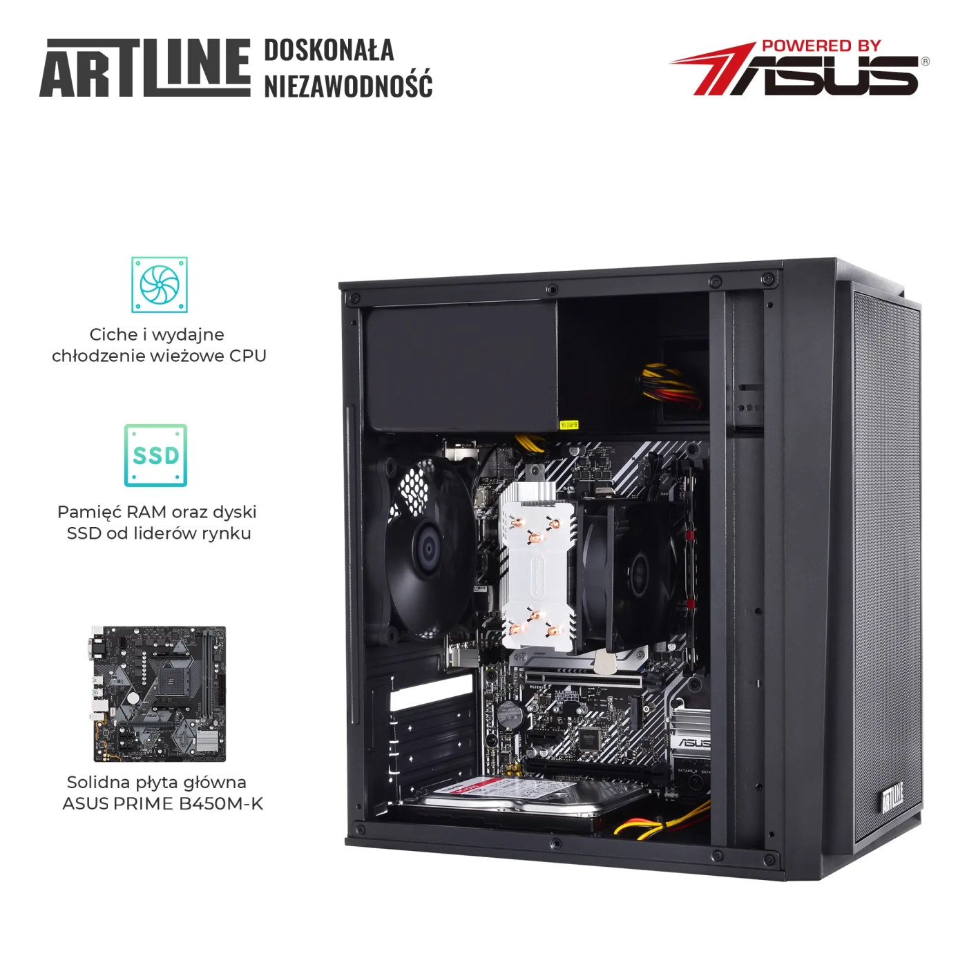 Komputer biurowy ARTLINE Business B45 Ryzen 5 5600G C182Win cena - zdjęcie 1