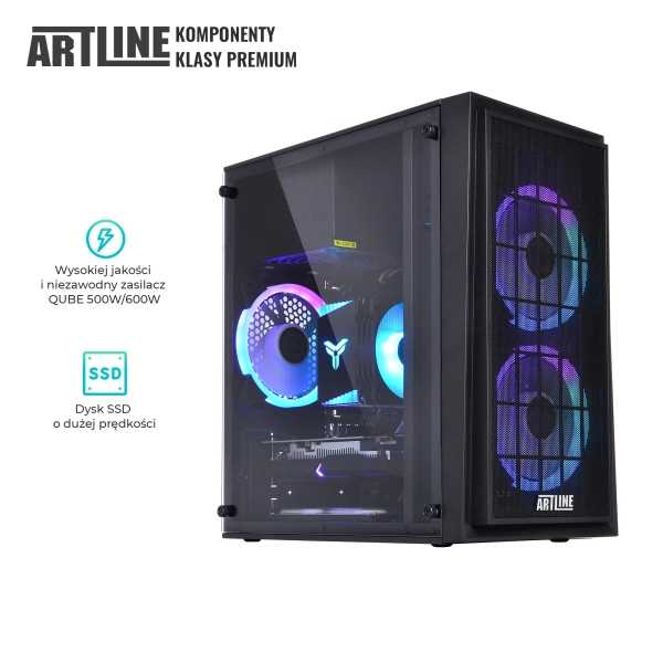 Komputer gamingowy ARTLINE Gaming X42 Ryzen 5 5500 RX 560 4GB CR1621Win cena - zdjęcie 7