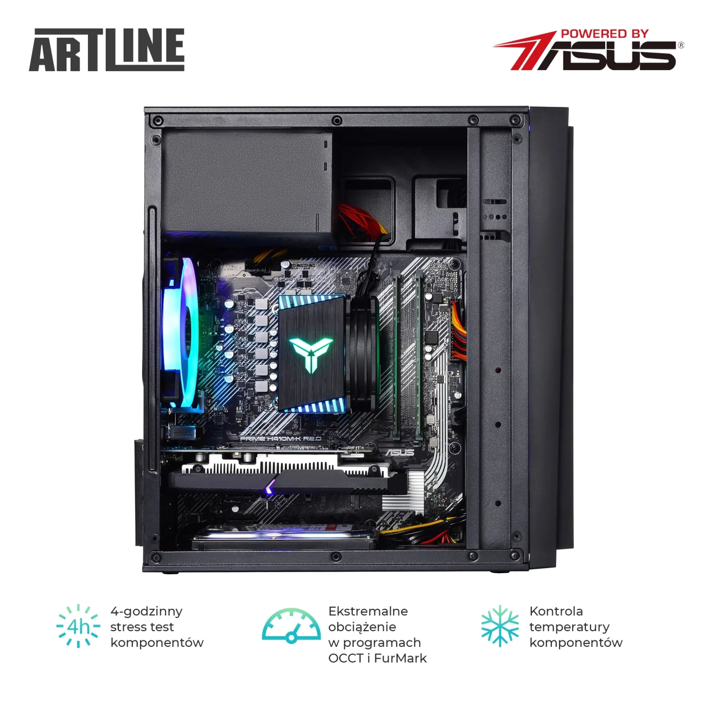 Komputer gamingowy ARTLINE Gaming X42 Ryzen 5 5500 RX 560 4GB CR164Win cena - zdjęcie 5