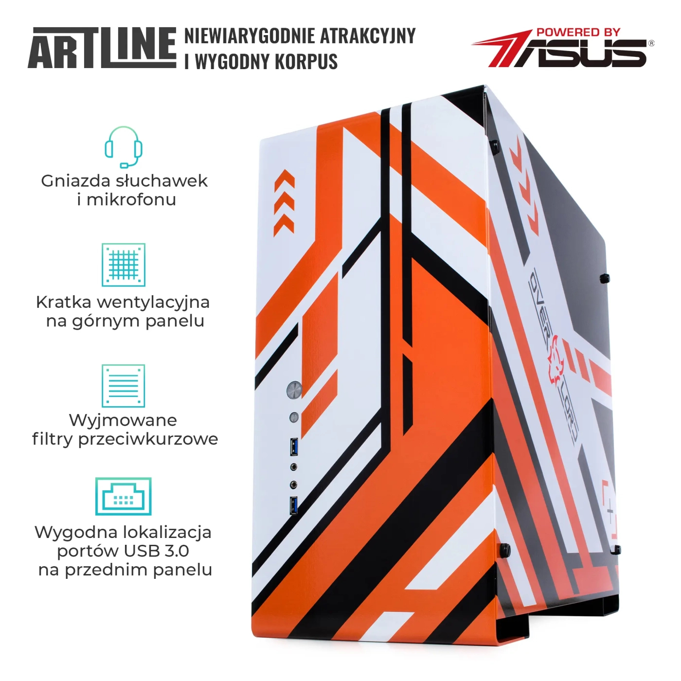 Komputer gamingowy ARTLINE Overlord ASMV i5 12400F RTX 4070 12GB GA16102 cena - zdjęcie 3