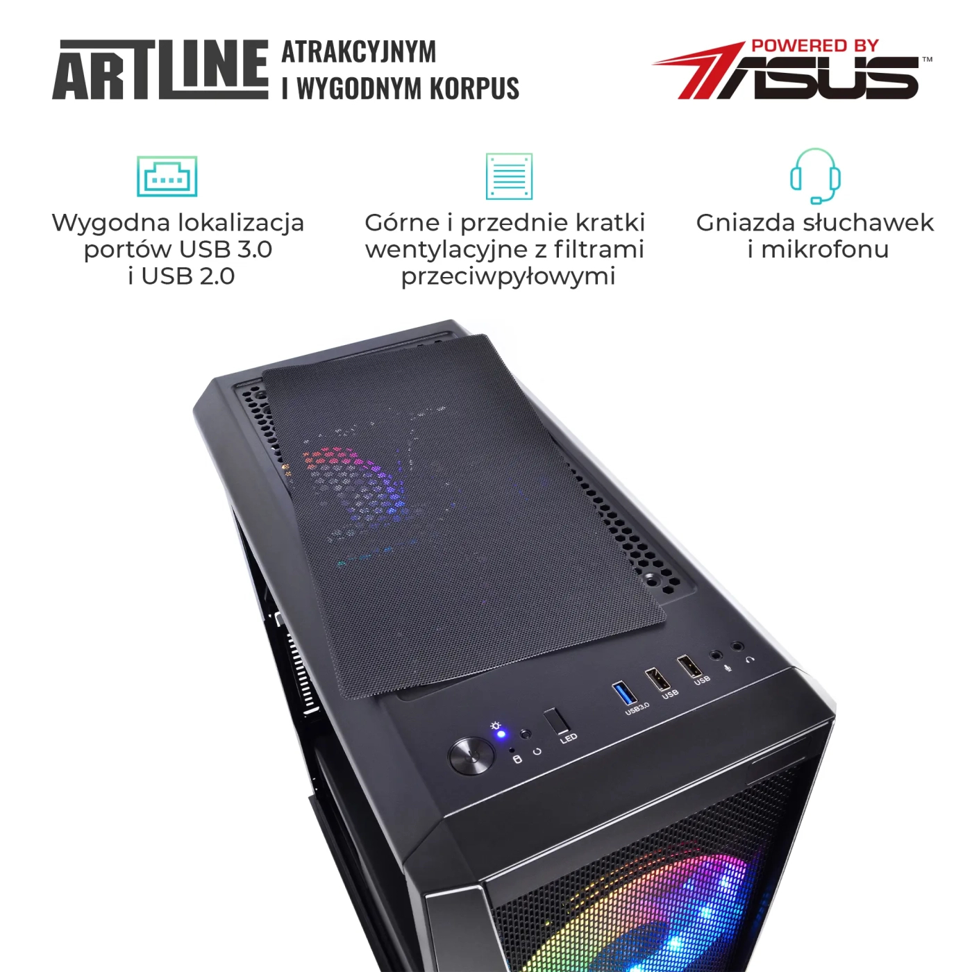 Komputer gamingowy ARTLINE Gaming X59 i5 13500 RTX 4070 12GB W11642Win cena - zdjęcie 4