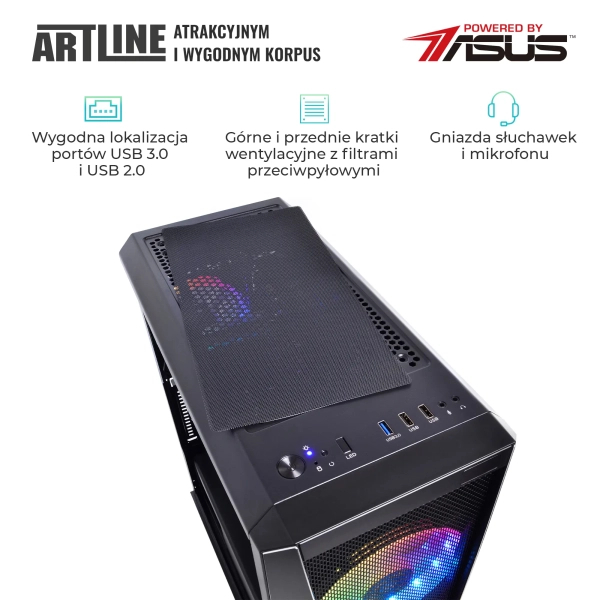Komputer gamingowy ARTLINE Gaming X59 i5 13500 RTX 4070 12GB W132102 cena - zdjęcie 4