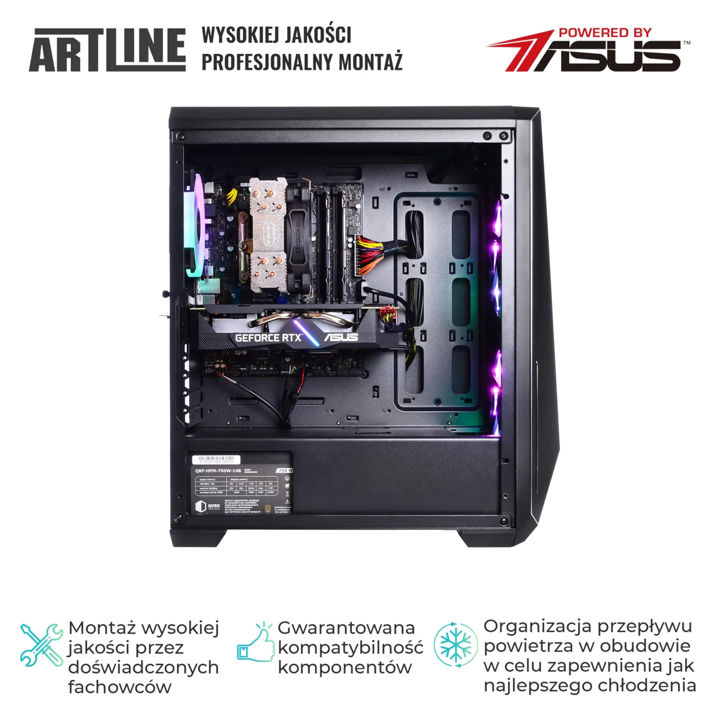 Komputer gamingowy ARTLINE Gaming X59 i5 13500 RTX 4070 12GB W132102Win cena - zdjęcie 5