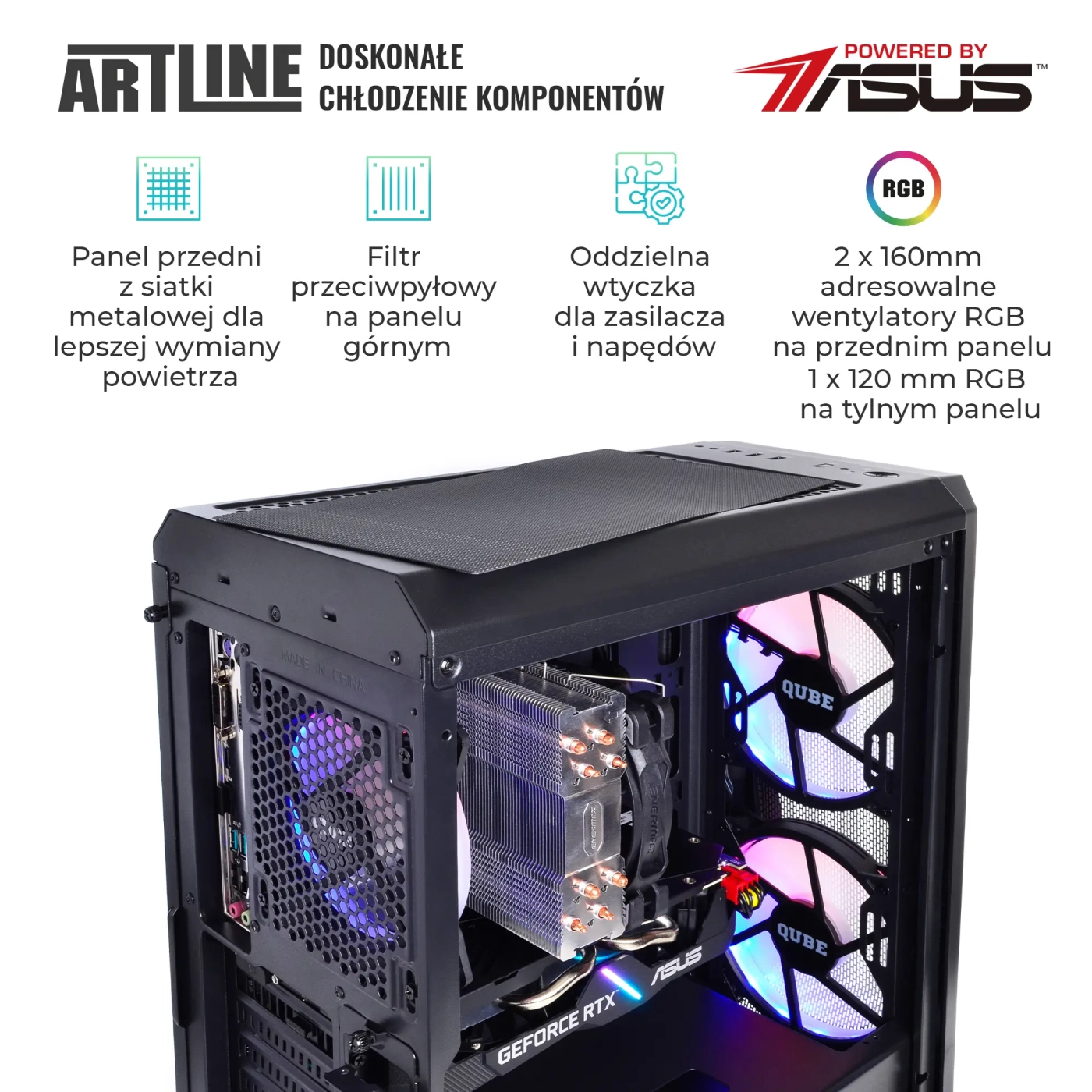 Komputer gamingowy ARTLINE Gaming X59 i5 13500 RTX 4070 12GB W13242 cena - zdjęcie 2