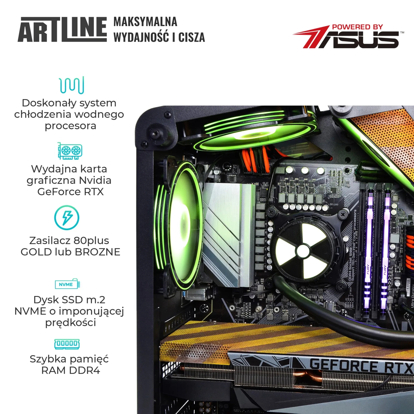 Komputer gamingowy ARTLINE Overlord ANOMALY i5 13600KF RTX 4070 12GB AN32102 cena - zdjęcie 3