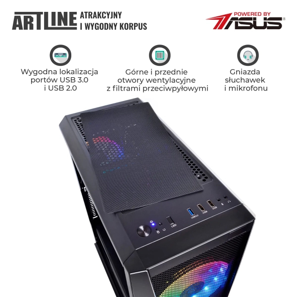 Komputer gamingowy ARTLINE Gaming X91 i5 13600KF RTX 4070 12GB W11642 cena - zdjęcie 4