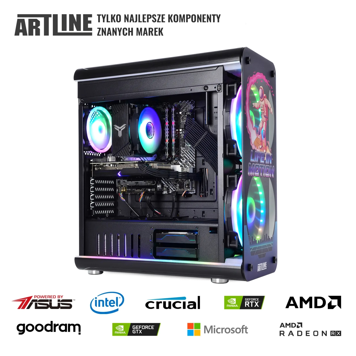 Komputer gamingowy ARTLINE Overlord NEON i7 10700F RTX 4070 12GB NR3242 cena - zdjęcie 6