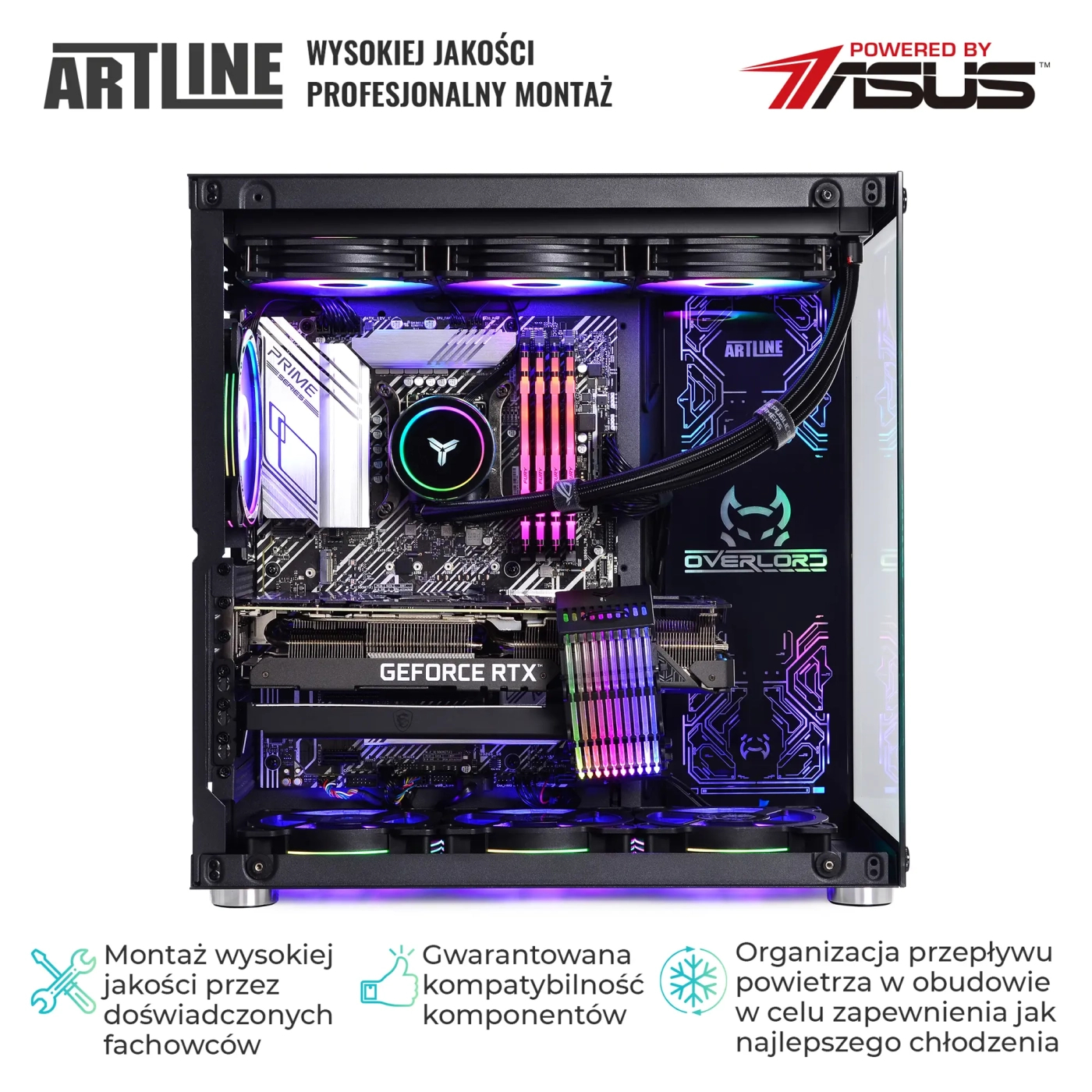 Komputer gamingowy ARTLINE Overlord X95 i7 11700KF RTX 4070 12GB OV32510 cena - zdjęcie 5