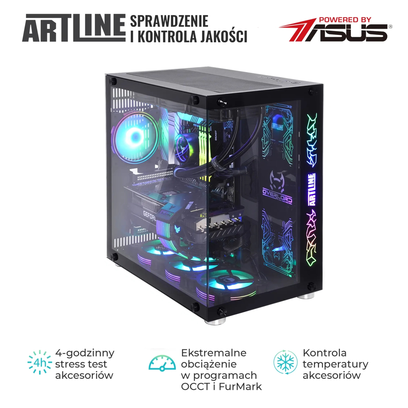 Komputer gamingowy ARTLINE Overlord X95 i7 11700KF RTX 4070 12GB OV641010 cena - zdjęcie 6