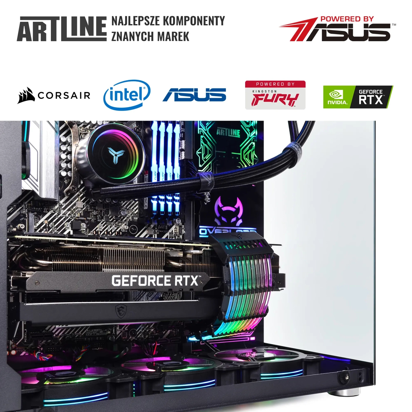 Komputer gamingowy ARTLINE Overlord X95 i7 11700KF RTX 4070 12GB OV641010 cena - zdjęcie 13