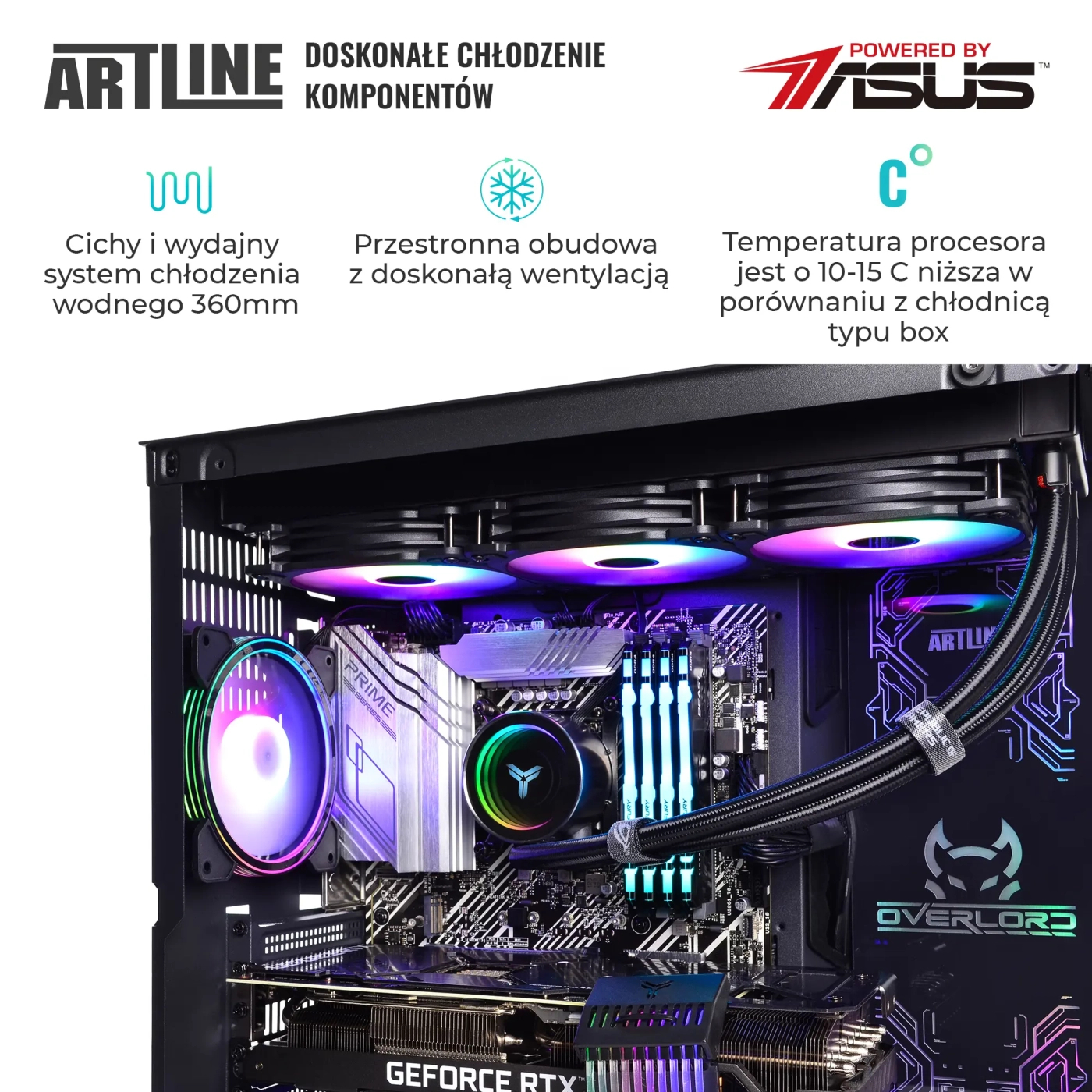Komputer gamingowy ARTLINE Overlord X95 i7 11700KF RTX 4070 12GB OV641010Win cena - zdjęcie 3