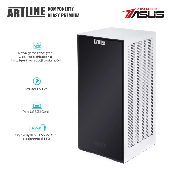 Komputer gamingowy ARTLINE Overlord H1 i7 12700F RTX 3060 8GB H1W3210 cena - zdjęcie 2