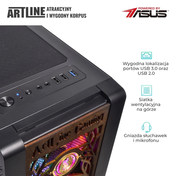 Komputer gamingowy ARTLINE Gaming HGWRTS i7 12700F RTX 3060 TI 8GB HP1642 cena - zdjęcie 3