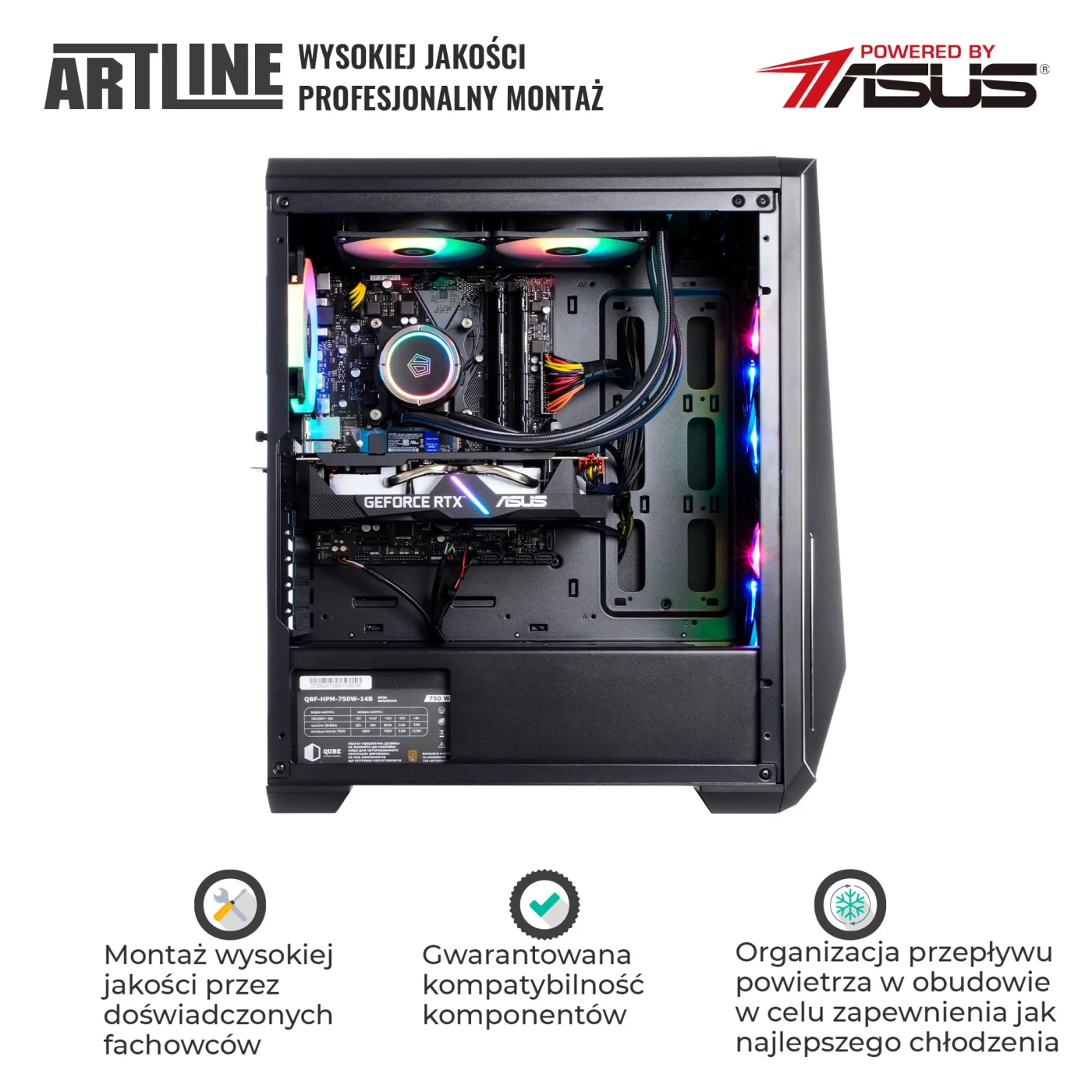 Komputer gamingowy ARTLINE Gaming X77 i7 12700F RTX 4070 12GB W132102Win cena - zdjęcie 5