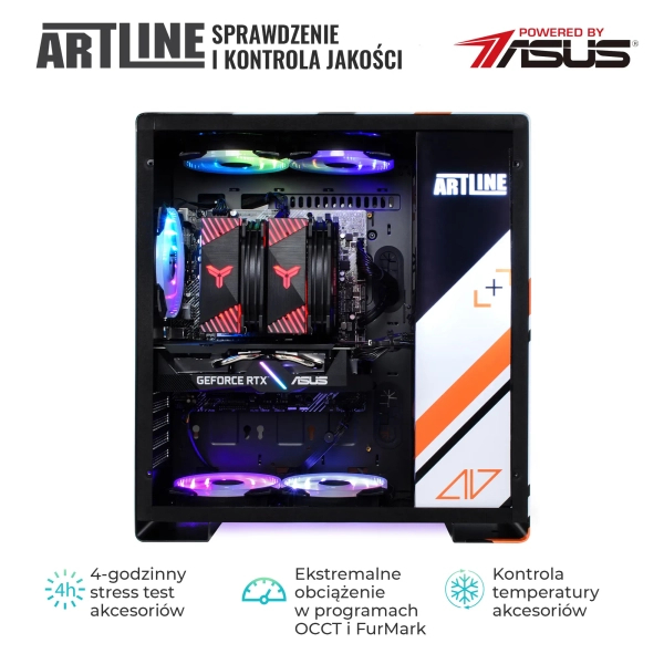 Komputer gamingowy ARTLINE Overlord ASMV i7 13700F RTX 4070 12GB GA32102 cena - zdjęcie 5