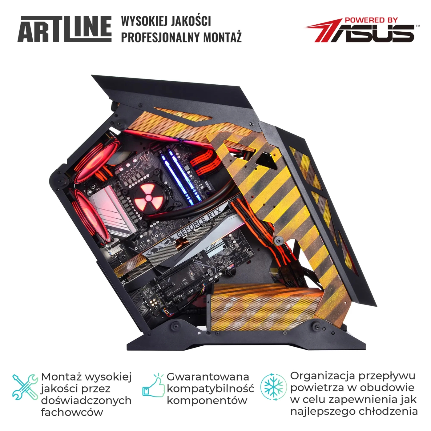 Komputer gamingowy ARTLINE Overlord ANOMALY i7 13700KF RTX 4070 12GB AN32102 cena - zdjęcie 6