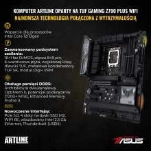 Komputer gamingowy ARTLINE Overlord GT502 i7 13700KF RTX 4080 16GB GT50232102 cena - zdjęcie 2