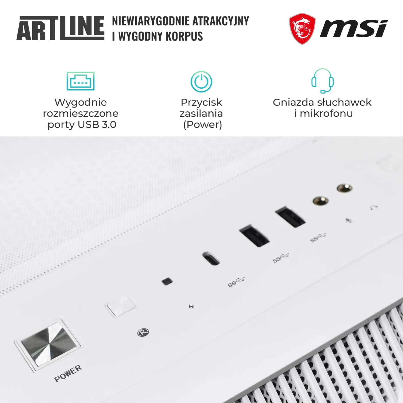 Komputer gamingowy ARTLINE Overlord FROSTBITE i7 13700KF RTX 4080 16GB MG321010 cena - zdjęcie 5