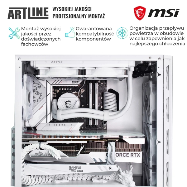 Komputer gamingowy ARTLINE Overlord FROSTBITE i7 13700KF RTX 4080 16GB MG321010 cena - zdjęcie 8