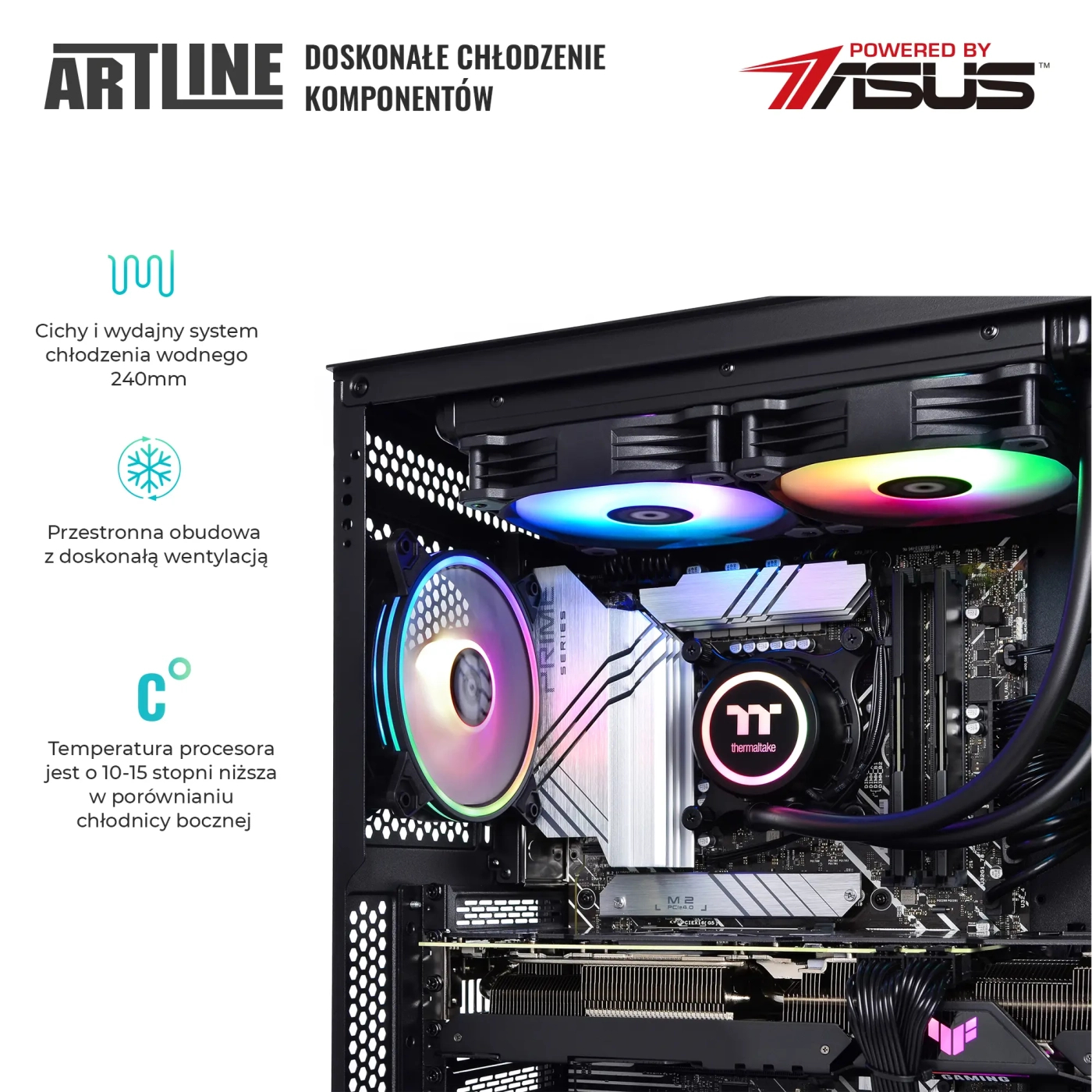 Komputer gamingowy ARTLINE Gaming X97 i9 12900KF RTX 4070 12GB GR3242Win cena - zdjęcie 4