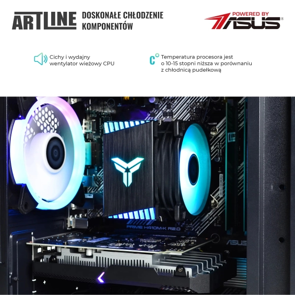 Komputer gamingowy ARTLINE Gaming X46 Ryzen 5 5500 RX 6600 8GB CR1621Win cena - zdjęcie 2