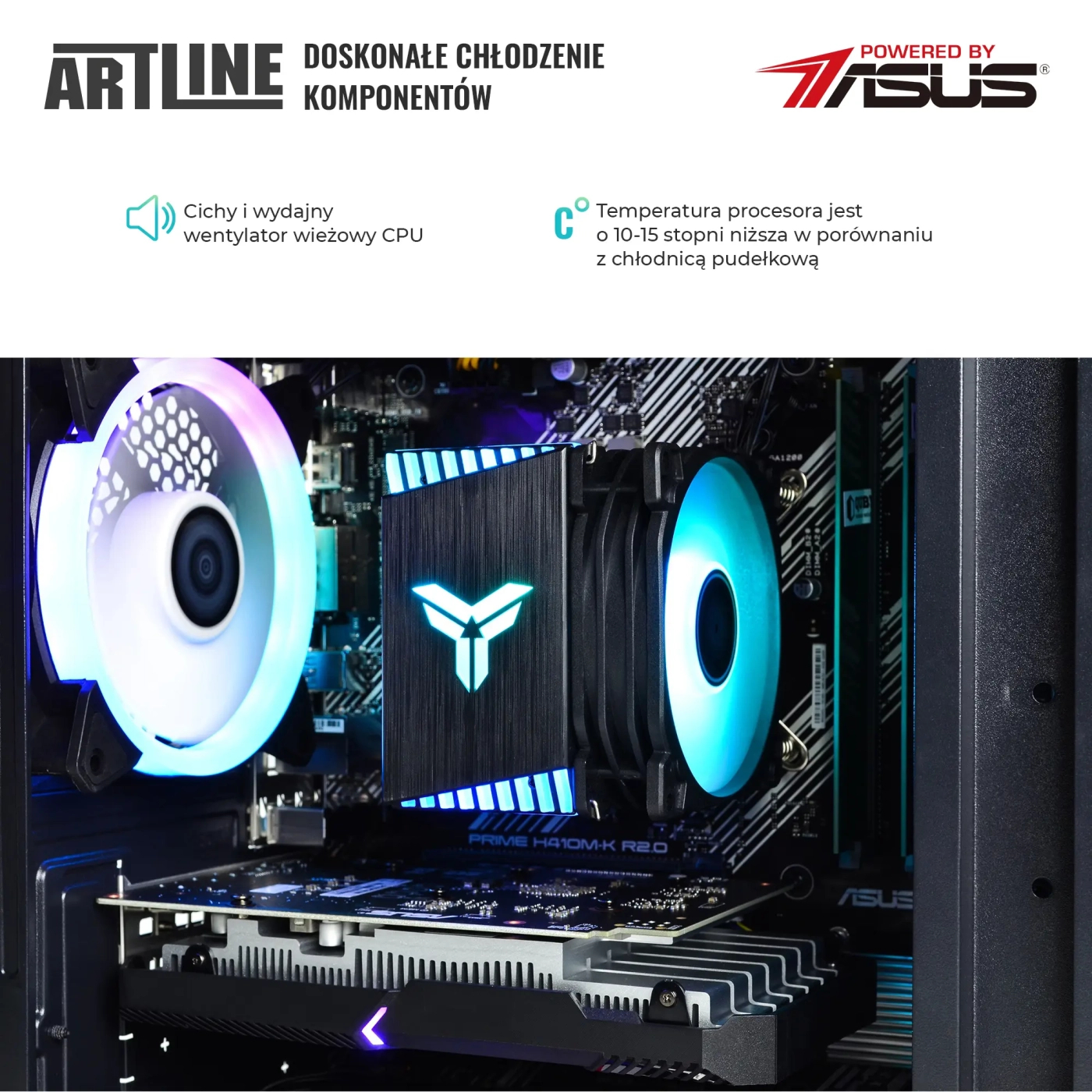 Komputer gamingowy ARTLINE Gaming X47 Ryzen 5 5500 RTX 3060 12GB CR1641 cena - zdjęcie 2