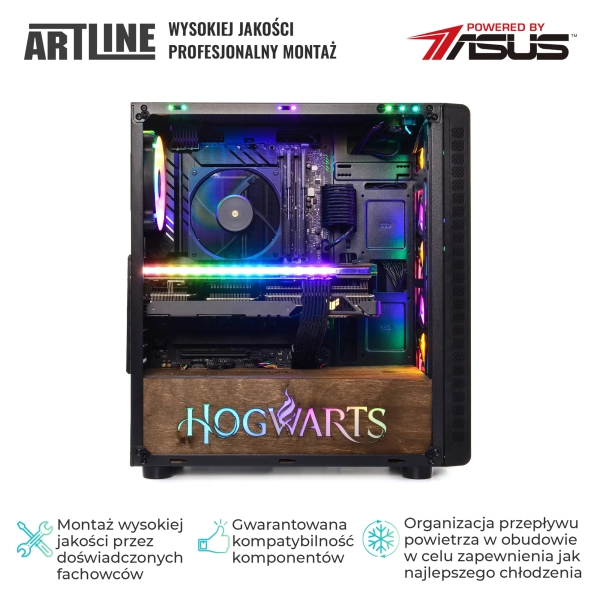 Komputer gamingowy ARTLINE Gaming HGWRTS Ryzen 5 5600 RX 6600 8GB HP1641Win cena - zdjęcie 4