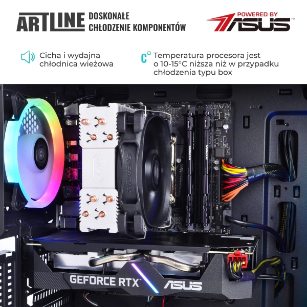 Komputer gamingowy ARTLINE Gaming X67 Ryzen 5 7600X RTX 4070 12GB W13210Win cena - zdjęcie 3