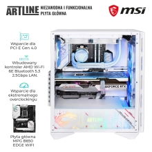 Komputer gamingowy ARTLINE Overlord FROSTBITE Ryzen 5 7600X RTX 4070 Ti 12GB MG3210 cena - zdjęcie 2