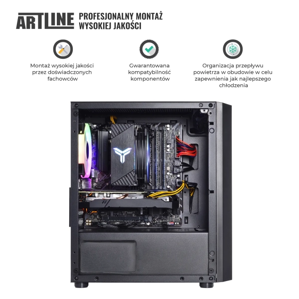 Komputer gamingowy ARTLINE Gaming X72 Ryzen 7 3700X RTX 3060 8GB B21610Win cena - zdjęcie 4