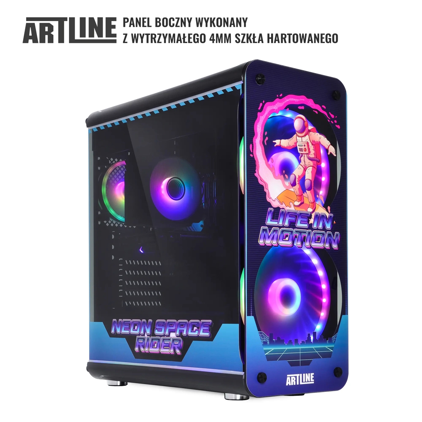 Komputer gamingowy ARTLINE Overlord NEON Ryzen 7 5800X RTX 4070 12GB NR3242 cena - zdjęcie 5